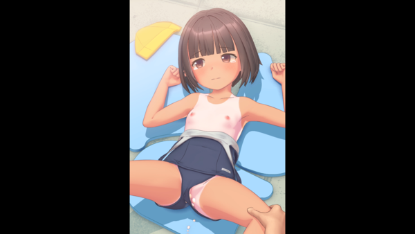 プールで2