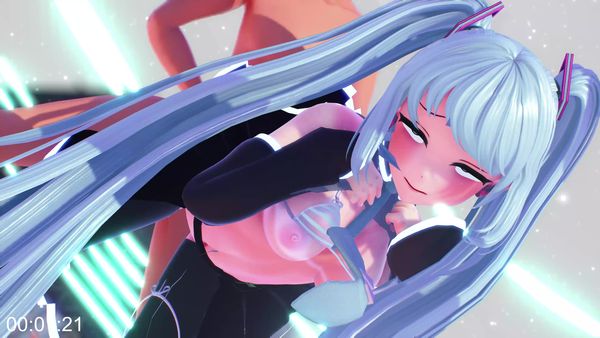 縞ビキニ初音ミク公開セックスステージLive!!